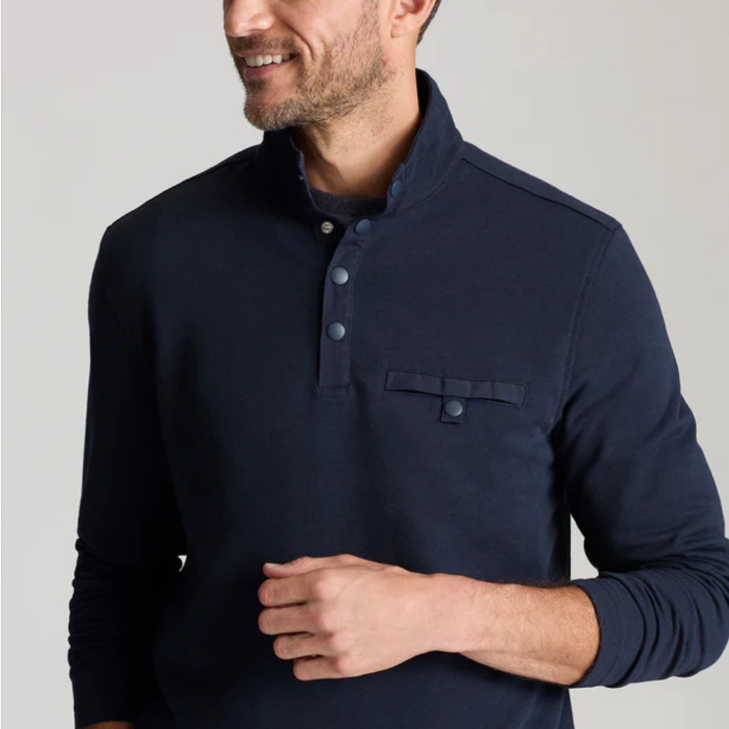 Untuckit Snap Fleece Pullover